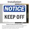 Signmission Keep Off, 18 in W x Rectangle, Vinyl Decal OS-2PACK-NS-D-1218-L-13830 - alternate 4